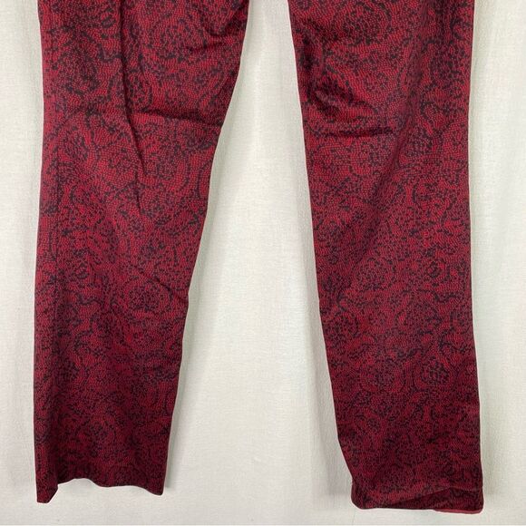 Sigrid Olsen Red Black Printed Dress Pants 6 - Picture 8 of 10